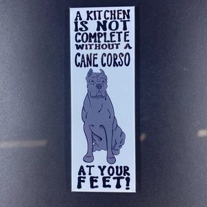 Black Cane Corso Dog Magnet, Handmade Kitchen Decor Gift